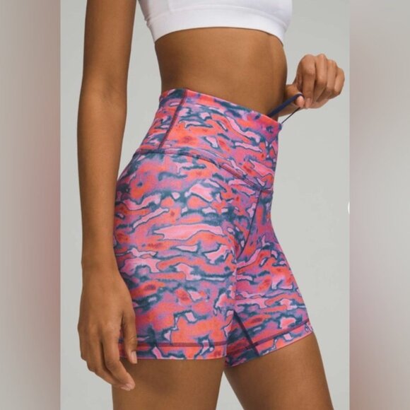 Lululemon Wunder Train High-Rise Short 6”Chroma Clash Multi Like New - Picture 3 of 7